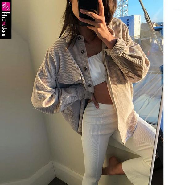 solid button through corduroy overshirt women casual long sleeve blouse, White
solid button through corduroy overshirt women casual long sleeve blouse, White