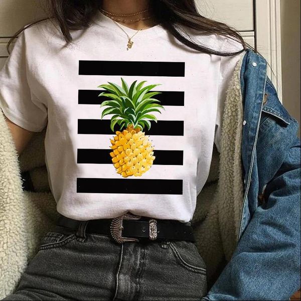 women print clothes graphic striped pineapple fruit casual mujer camisetas ladies lady tees female t shirt womens t shirt, White
women print clothes graphic striped pineapple fruit casual mujer camisetas ladies lady tees female t shirt womens t shirt, White