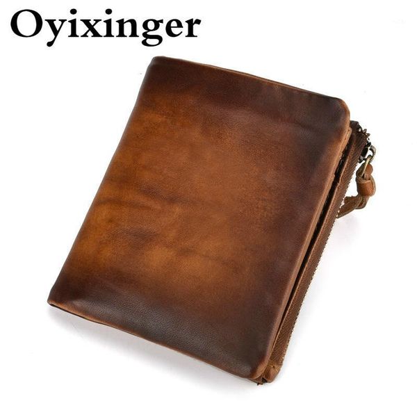 oyixinger genuine leather men's wallets multifunction zipper purses vintage men coin solid color short wallet male1, Red;black
oyixinger genuine leather men's wallets multifunction zipper purses vintage men coin solid color short wallet male1, Red;black