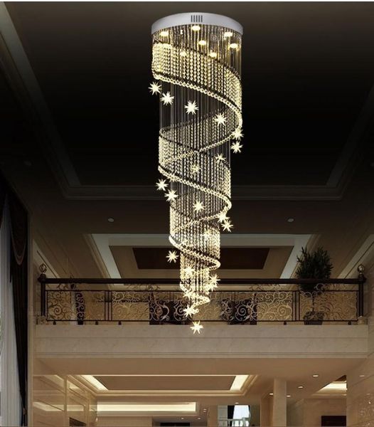 chandeliers star spiral shape design crystal chandelier pendant lamp lights for villas stair el lobby lighting fixture semiflush mount
chandeliers star spiral shape design crystal chandelier pendant lamp lights for villas stair el lobby lighting fixture semiflush mount
