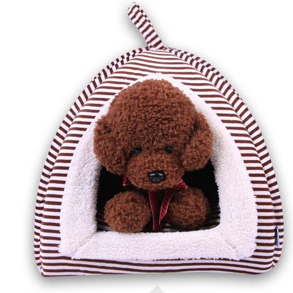 small dog cat house bed striped warm pet tent teddy yorkies sleeping kennel removable mat pet products m l size
small dog cat house bed striped warm pet tent teddy yorkies sleeping kennel removable mat pet products m l size