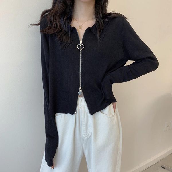women's knits & tees large size sweater women korean love zipper design long sleeve jacket office ladies solid casual v-neck sweaters c, White
women's knits & tees large size sweater women korean love zipper design long sleeve jacket office ladies solid casual v-neck sweaters c, White