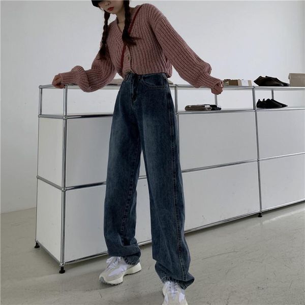 women's jeans women denim high waist chic washed pockets bleached vintage loose ulzzang autumn est stylish straight trousers for lady, Blue
women's jeans women denim high waist chic washed pockets bleached vintage loose ulzzang autumn est stylish straight trousers for lady, Blue