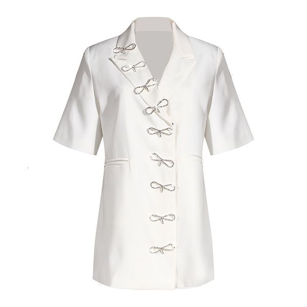 2021 new autumn fashion feminino elegant diamonds bow short sleeve slim blazer jacket women qwmr, White;black
2021 new autumn fashion feminino elegant diamonds bow short sleeve slim blazer jacket women qwmr, White;black