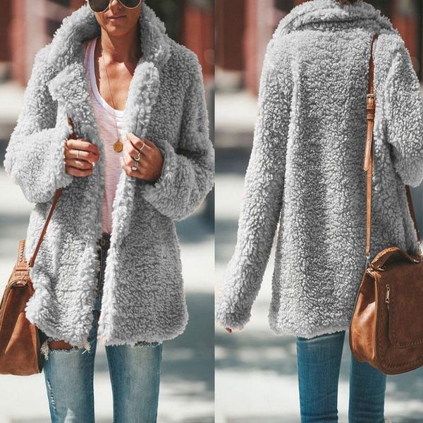 women's fur & faux soft fleece outwear jacket women fashion casual teddy bear classic warm comfortable thick fluffy soild color hoodie, Black
women's fur & faux soft fleece outwear jacket women fashion casual teddy bear classic warm comfortable thick fluffy soild color hoodie, Black