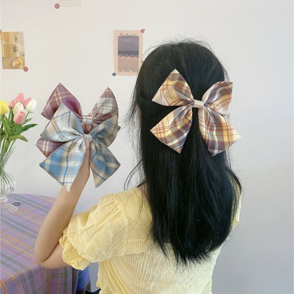 barrettes hairpin korean plaid super large bow clip back of the head hair accessories women's fashion, Golden;silver
barrettes hairpin korean plaid super large bow clip back of the head hair accessories women's fashion, Golden;silver