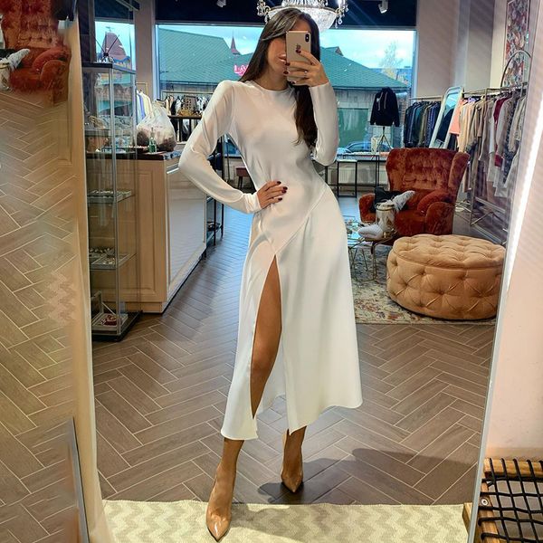 elegant autumn women dresses side slit winter bodycon long sleeve o-neck dress robe femme satin evening party dress, Black;gray
elegant autumn women dresses side slit winter bodycon long sleeve o-neck dress robe femme satin evening party dress, Black;gray