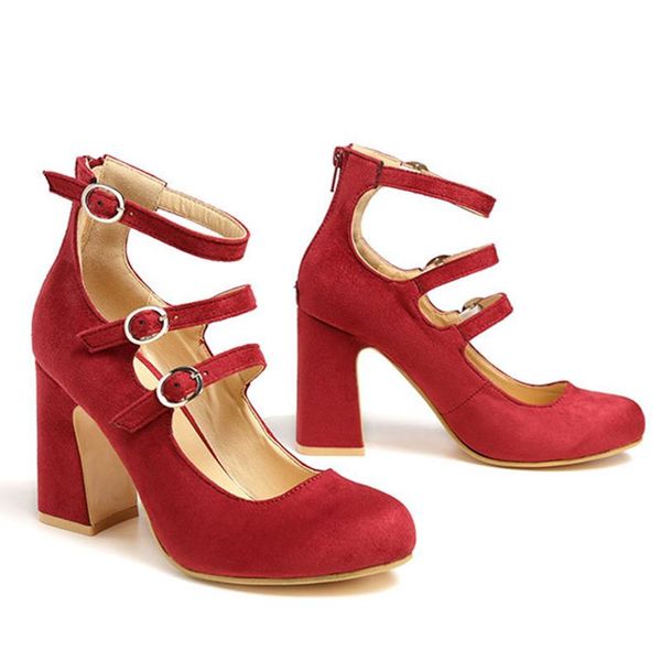 dress shoes high heels sandals flock design strap ladies women's office fashion quality retro colors, Black
dress shoes high heels sandals flock design strap ladies women's office fashion quality retro colors, Black