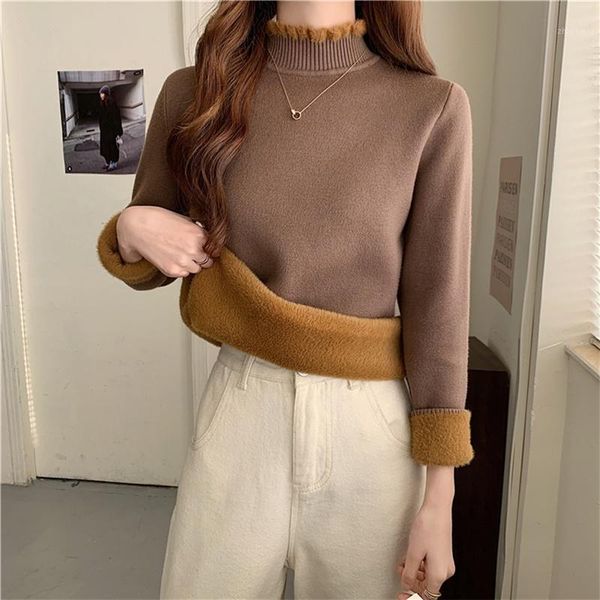 plus velvet thick sweater women round neck long sleeve knitted pullover size woman sweaters women's, White;black
plus velvet thick sweater women round neck long sleeve knitted pullover size woman sweaters women's, White;black