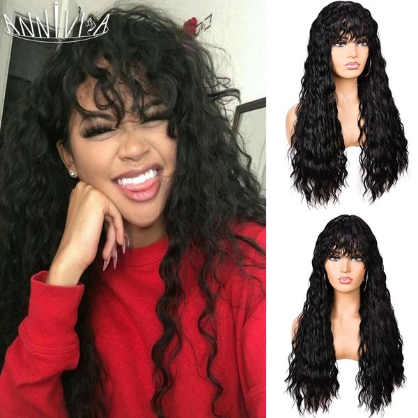 long hair kinky curly wig with bangs for black women natural glueless water wave synthetic high temperature fiber hair annivia
long hair kinky curly wig with bangs for black women natural glueless water wave synthetic high temperature fiber hair annivia