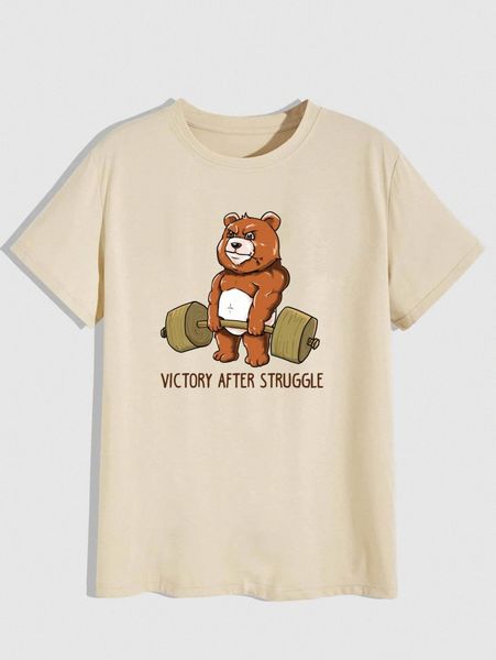 romwe guys barbell bear & letter graphic tee 53nc#, White;black
romwe guys barbell bear & letter graphic tee 53nc#, White;black