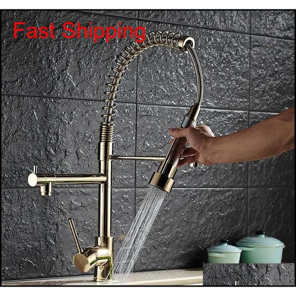luxury gold color kitchen faucet tap two swivel spouts extensible spring mixer tap pull out down kitche qylsvm dh_seller2010
luxury gold color kitchen faucet tap two swivel spouts extensible spring mixer tap pull out down kitche qylsvm dh_seller2010