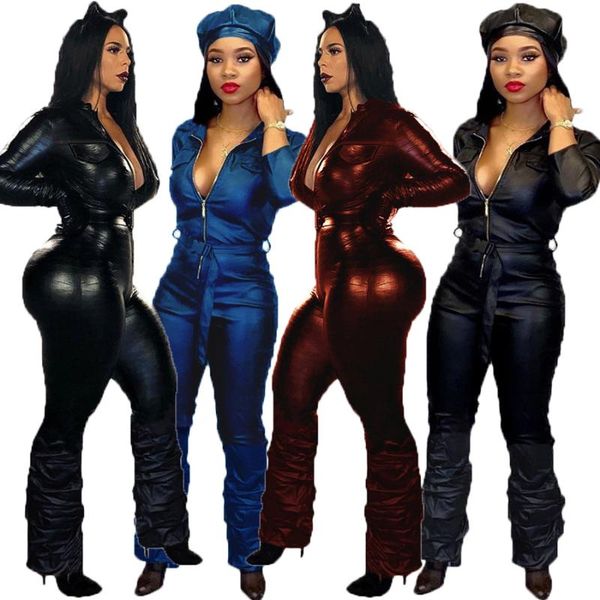 women's jumpsuits & rompers winter turn-down collar zipper full sleeve jumpsuit sashes solid romper pu leather skinny one piece women o, Black;white
women's jumpsuits & rompers winter turn-down collar zipper full sleeve jumpsuit sashes solid romper pu leather skinny one piece women o, Black;white
