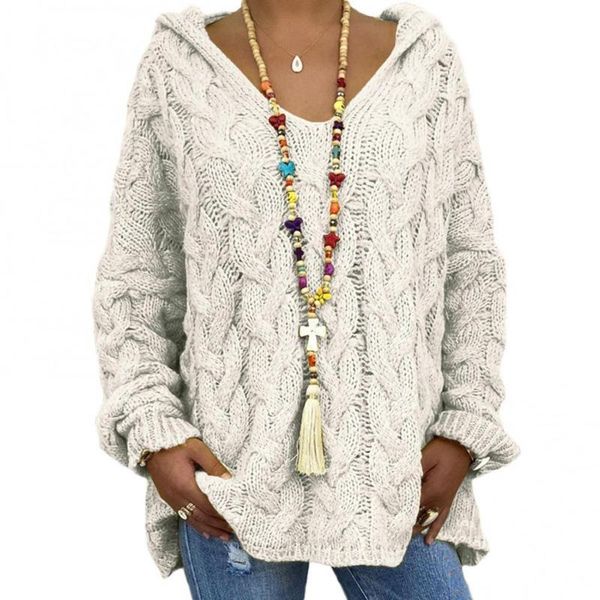women's sweaters women long sleeve fashion casual solid color braided hooded pullover lady knitted sweater autumn, White;black
women's sweaters women long sleeve fashion casual solid color braided hooded pullover lady knitted sweater autumn, White;black