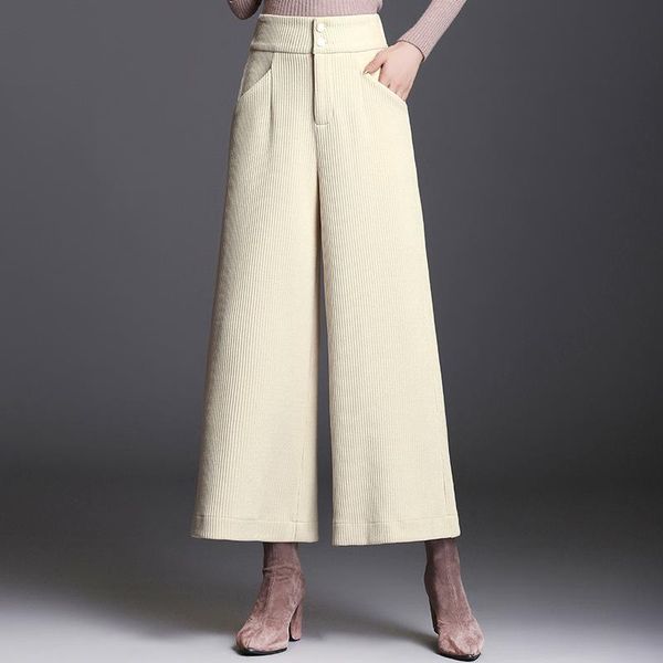 women's pants & capris korean corduroy high waist wide leg for women autumn winter vintage elegant loose casual straight trousers mom 2, Black;white
women's pants & capris korean corduroy high waist wide leg for women autumn winter vintage elegant loose casual straight trousers mom 2, Black;white