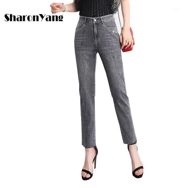 fashion women mom jeans woman high waist pencil pants summer trousers elastic female plus large size women's, Blue
fashion women mom jeans woman high waist pencil pants summer trousers elastic female plus large size women's, Blue