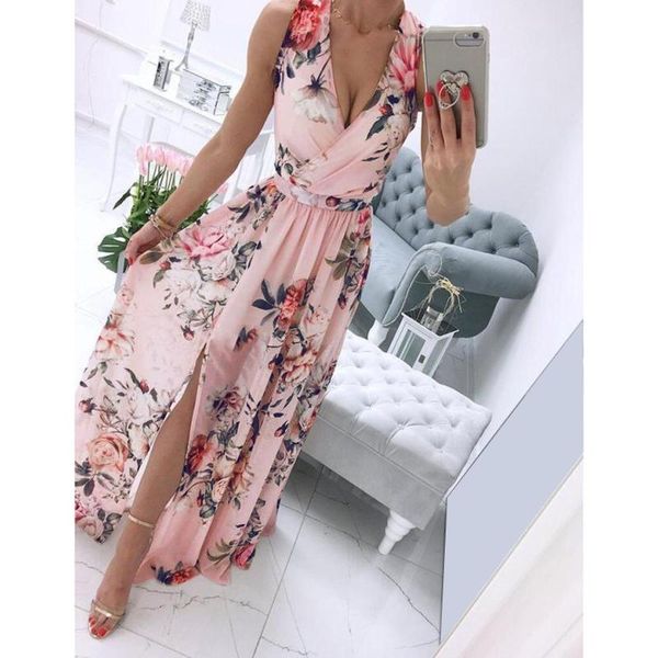 casual dresses 2021 summer women bodycon maxi dress long sleeveless backless elegant party outfits club wear, Black;gray 
casual dresses 2021 summer women bodycon maxi dress long sleeveless backless elegant party outfits club wear, Black;gray