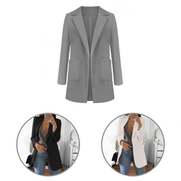 women's suits & blazers coat great solid color comfortable women fashion blazer for outdoor autumn, White;black
women's suits & blazers coat great solid color comfortable women fashion blazer for outdoor autumn, White;black