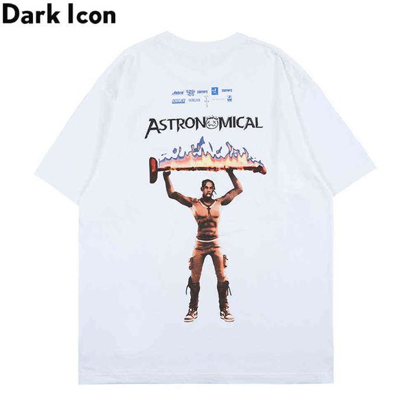 street fashion men's t shirt short sleeve summer round neck hip hop t-shirt streetwear male 210603, White;black
street fashion men's t shirt short sleeve summer round neck hip hop t-shirt streetwear male 210603, White;black