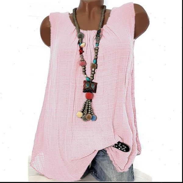 vintage linen plus size women sleeveless blusas casual ladies o neck sleeveless blouse summer tunic camisas mujer, White
vintage linen plus size women sleeveless blusas casual ladies o neck sleeveless blouse summer tunic camisas mujer, White