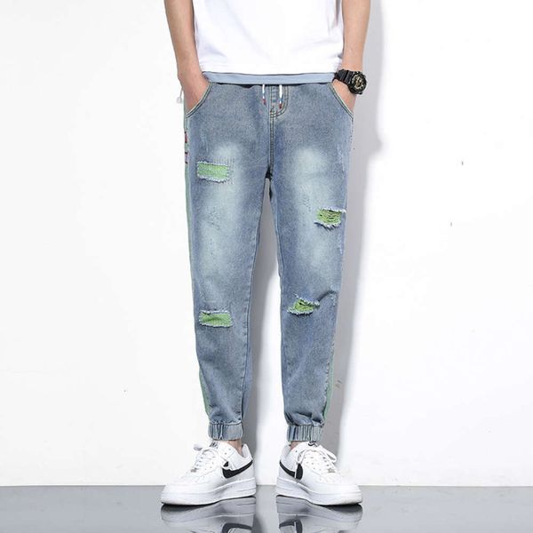 2021 korean new jeans comfortable low waist straight casual hole trend men's pants, Blue
2021 korean new jeans comfortable low waist straight casual hole trend men's pants, Blue