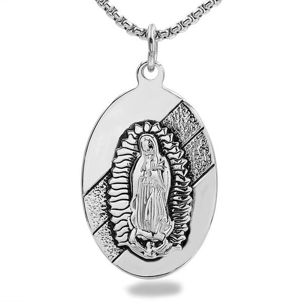 pendant necklaces atgo male fashion virgin mary religious necklace for men stainless steel gift jewelry accessories bp254, Silver
pendant necklaces atgo male fashion virgin mary religious necklace for men stainless steel gift jewelry accessories bp254, Silver