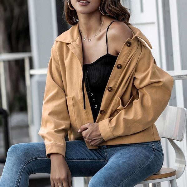 women's jackets oversized solid jacket coat women 2021 fashion lady winter color lapel collar casual loose outerwear chic top, Black;brown
women's jackets oversized solid jacket coat women 2021 fashion lady winter color lapel collar casual loose outerwear chic top, Black;brown
