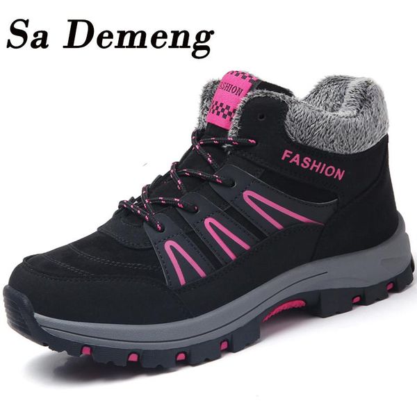 boots winter women's snow leather women warm thick plush waterproof female wedge suede non-slip lady shoes, Black
boots winter women's snow leather women warm thick plush waterproof female wedge suede non-slip lady shoes, Black