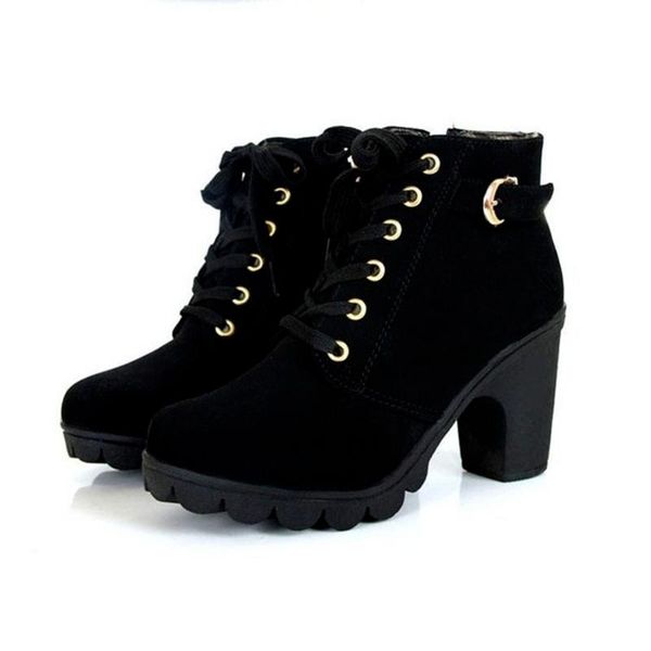 boots 2021 autumn short women and winter european american high-heeled platform with round toe, Black
boots 2021 autumn short women and winter european american high-heeled platform with round toe, Black