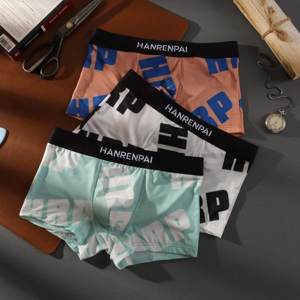 underpants printed underwear men's ice silk mid-waist sports breathable letter stitching youth colorful boxer shorts personality gay, Black;white
underpants printed underwear men's ice silk mid-waist sports breathable letter stitching youth colorful boxer shorts personality gay, Black;white