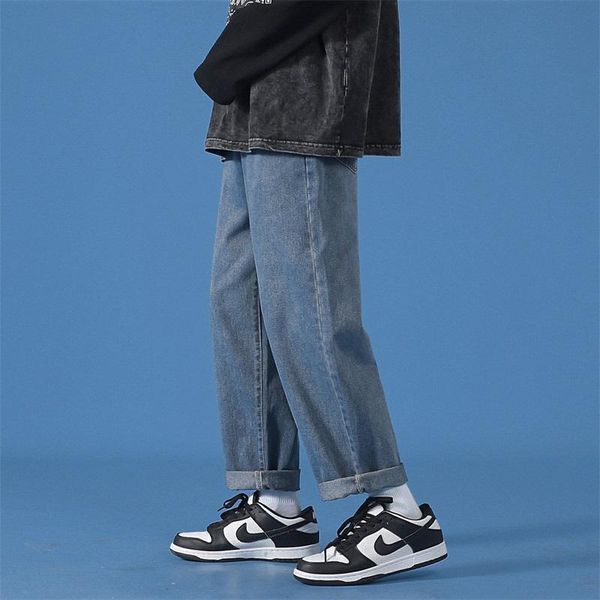 men's jeans streetwear casual pants spring autumn solid color man denim trousers straight fashion women's, Blue
men's jeans streetwear casual pants spring autumn solid color man denim trousers straight fashion women's, Blue