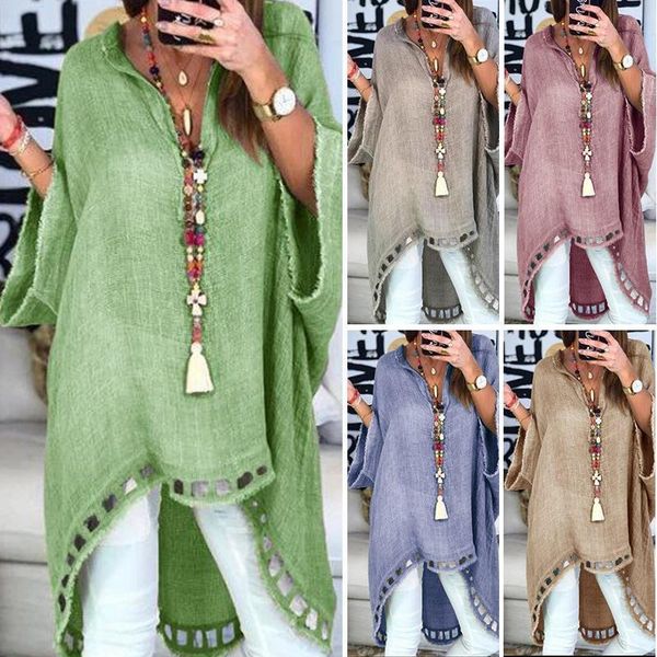 2021 autumn and winter new long-sleeved large size solid color lace blouse loose v neck casual long shirt blusas mujer de moda, White
2021 autumn and winter new long-sleeved large size solid color lace blouse loose v neck casual long shirt blusas mujer de moda, White