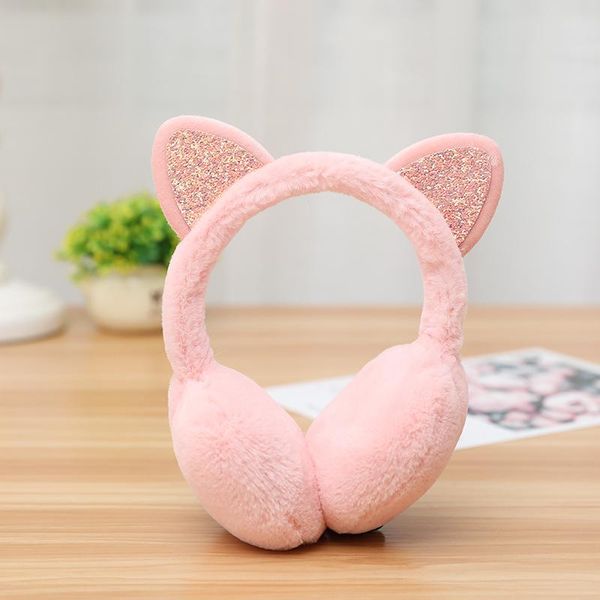 berets lovely winter warm cat ear warmers glitter ears plush earmuffs for women playful girls muffs cold protection, Blue;gray
berets lovely winter warm cat ear warmers glitter ears plush earmuffs for women playful girls muffs cold protection, Blue;gray