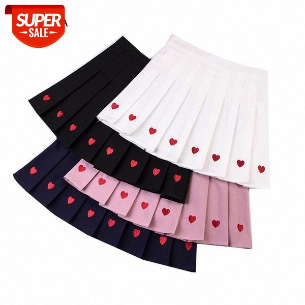 2020 Summer Women Pleated Skirts Love Embroidered Sweet Elastic Waist Ladies Mini Skirt High Waist A-Line Female Short Skirts #RJ4a, Black
2020 Summer Women Pleated Skirts Love Embroidered Sweet Elastic Waist Ladies Mini Skirt High Waist A-Line Female Short Skirts #RJ4a, Black