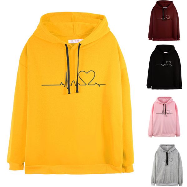 new plus size women sweatshirt hoody fashion ladies hooded heartbeat printed pullovers girls long sleeve autumn winter clothes, Black
new plus size women sweatshirt hoody fashion ladies hooded heartbeat printed pullovers girls long sleeve autumn winter clothes, Black