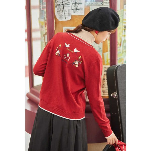 women's sweaters sweater autumn winter knitting cardigan loose contrast color embroidered round neck long sleeve sweater j5p2, White;black
women's sweaters sweater autumn winter knitting cardigan loose contrast color embroidered round neck long sleeve sweater j5p2, White;black