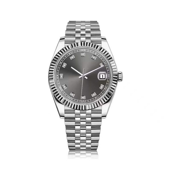 men's automatic mechanical luxury watch requin brand new st9 stainless steel silver titanium diamond dial 126334 grooved bezel date jus, Slivery;brown
men's automatic mechanical luxury watch requin brand new st9 stainless steel silver titanium diamond dial 126334 grooved bezel date jus, Slivery;brown