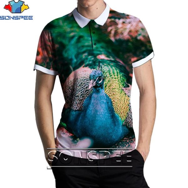 men's polos sonspee 3d peacock fashion casual loose original collar shirt men and women cute beautiful trend personality, White;black
men's polos sonspee 3d peacock fashion casual loose original collar shirt men and women cute beautiful trend personality, White;black
