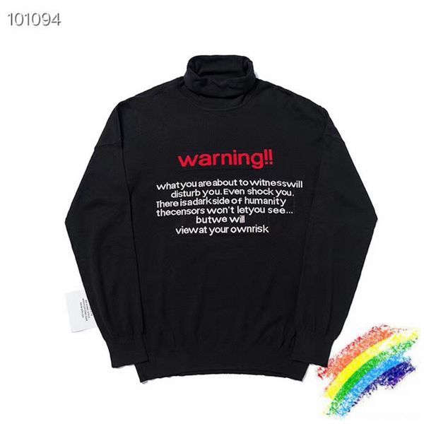 2021 new 19fw de malha masculino feminino aviso e tag inverno vetements tric pullovers camisola n140, White;black
2021 new 19fw de malha masculino feminino aviso e tag inverno vetements tric pullovers camisola n140, White;black