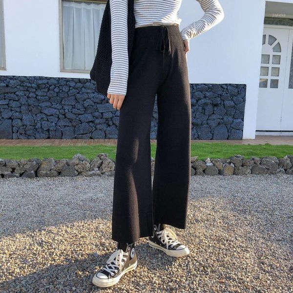 knitted drawstring wide leg pants women winter ankle-length loose slim pants women fashion temperament high waist straight1, Black;white
knitted drawstring wide leg pants women winter ankle-length loose slim pants women fashion temperament high waist straight1, Black;white