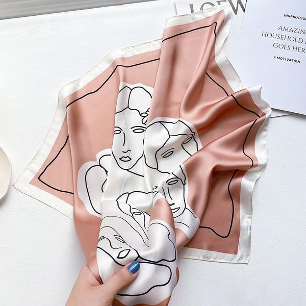 scarves 70*70cm small silk scarf women decoration spring fashion printed square professional temperament headband, Blue;gray
scarves 70*70cm small silk scarf women decoration spring fashion printed square professional temperament headband, Blue;gray