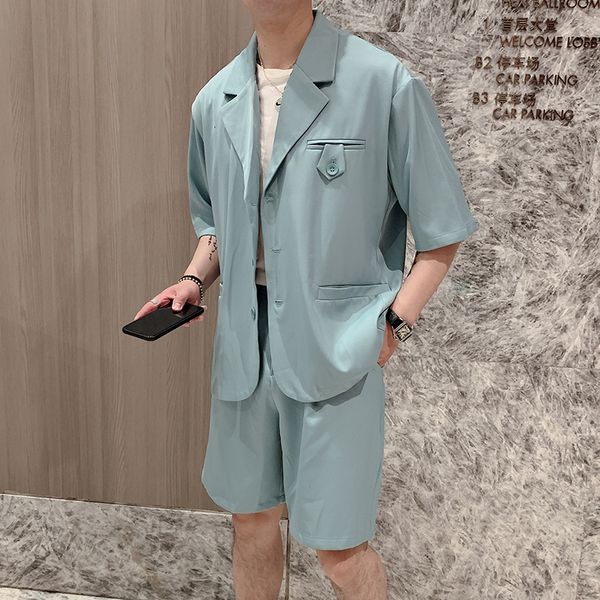 New Quality Men's Suit Set Summer Stocking Blazer Jacket Plus Shorts Game Front Decoration Button Short Sets ERU1, Gray
New Quality Men's Suit Set Summer Stocking Blazer Jacket Plus Shorts Game Front Decoration Button Short Sets ERU1, Gray