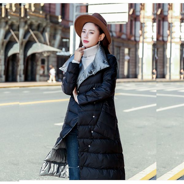 Women Winter Hot Fashion Thick White Duck Parka Lady Released Mid-long Double-sided Female Jacket to Down C61 Zsw9, Black
Women Winter Hot Fashion Thick White Duck Parka Lady Released Mid-long Double-sided Female Jacket to Down C61 Zsw9, Black