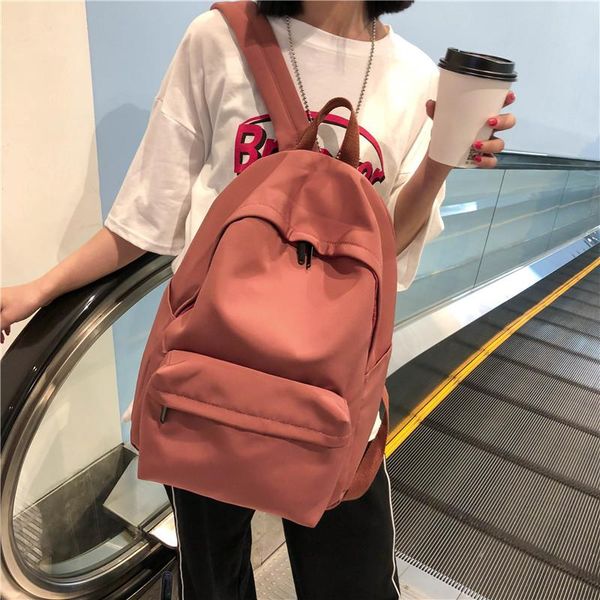 backpack 2021 solid color waterproof shoulder bag junior high school student schoolbag fashion wild campus female
backpack 2021 solid color waterproof shoulder bag junior high school student schoolbag fashion wild campus female