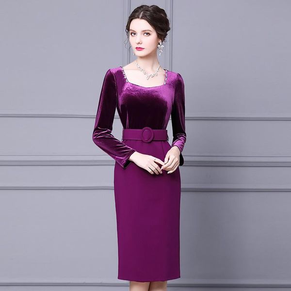 casual dresses 2021 spring runway designers long sleeve beading velvet patchwork office pencil dress celebrity party robe femme black vestid, Black;gray
casual dresses 2021 spring runway designers long sleeve beading velvet patchwork office pencil dress celebrity party robe femme black vestid, Black;gray