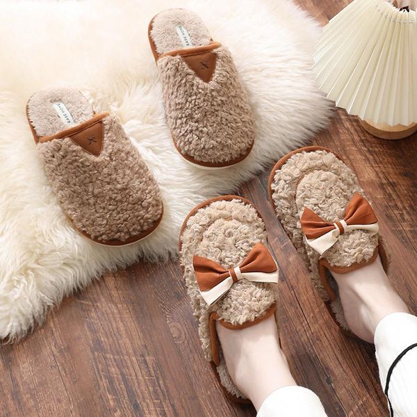 slippers autumn couple home cotton fashion bow comfortable warm ladies plush, Black
slippers autumn couple home cotton fashion bow comfortable warm ladies plush, Black
