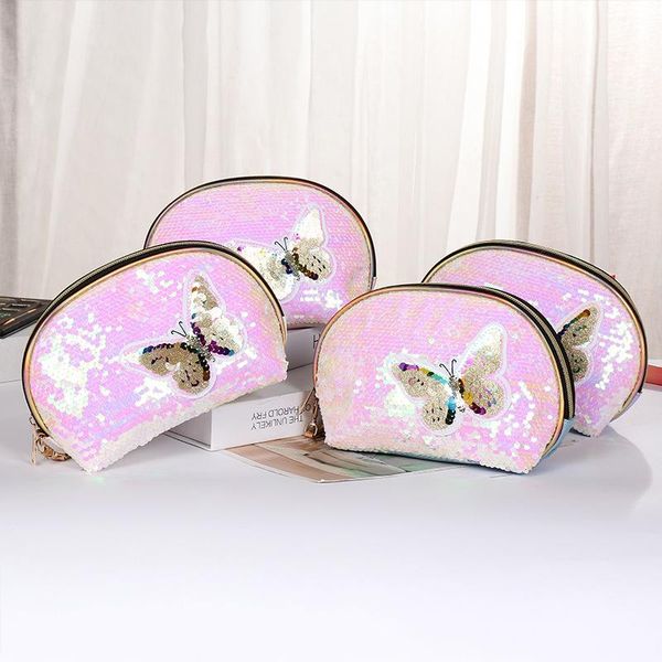cosmetic bags & cases waterproof sequins butterfly print dome makeup bag with wristlet toiletry zipper pouch beauty case travel organizer
cosmetic bags & cases waterproof sequins butterfly print dome makeup bag with wristlet toiletry zipper pouch beauty case travel organizer
