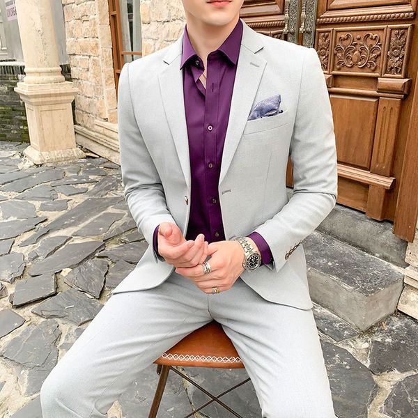 2021 autumn fashion color for men two piece sets business professional suit groom wedding ceremony banquet set u29p, White;black
2021 autumn fashion color for men two piece sets business professional suit groom wedding ceremony banquet set u29p, White;black