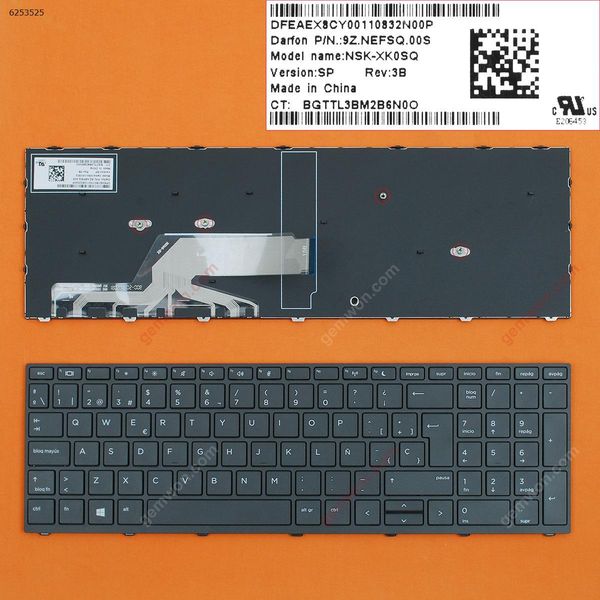 sp spanish layout new replacement keyboard for hp probook 450 g5 455 g5 470 g5 lapsilver frame black key no backlit
sp spanish layout new replacement keyboard for hp probook 450 g5 455 g5 470 g5 lapsilver frame black key no backlit