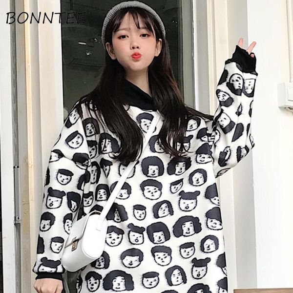 women's hoodies & sweatshirts kpop women harajuku thicker cartoon printed turtleneck pullovers lovely trendy korean style womens chic f, Black
women's hoodies & sweatshirts kpop women harajuku thicker cartoon printed turtleneck pullovers lovely trendy korean style womens chic f, Black